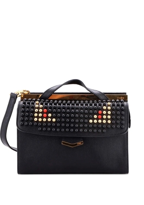 Fendi Pre-Owned Demi Jour Monster Studded Leather satchel - Black