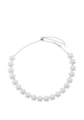 Swarovski flower-embellished necklace - Silver