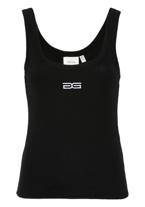 Gestuz logo-embroidered tank top - Black