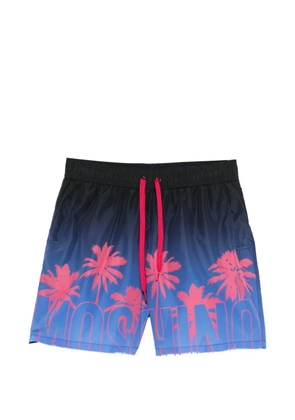 Moschino palm-tree print swim shorts - Blue