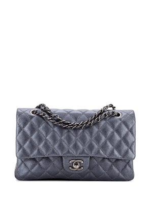 CHANEL Pre-Owned Classic Double Flap Bag Quilted Iridescent Caviar Medium shoulder bag - Blue