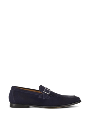 Doucal's single-buckle suede loafers - Blue