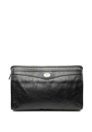 Gucci Pre-Owned 2000-2015 Crinkled Calfskin Interlocking G Morpheus clutch bag - Black