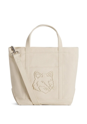 Maison Kitsuné Fox Head small tote bag - Neutrals