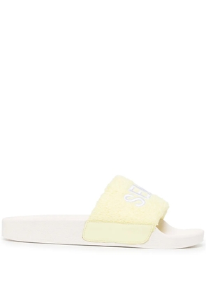 Senso Elly logo-embroidered slides - Yellow