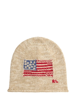 Polo Ralph Lauren knitted beanie hat - Brown