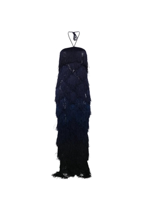 Bless Laguna fringed halterneck maxi dress - Blue