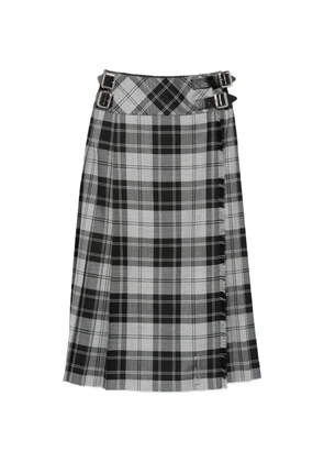 Le Kilt buckle plaid midi skirt - Grey