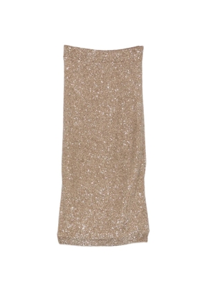 Brunello Cucinelli sequin midi skirt - Neutrals