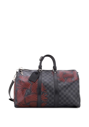 Louis Vuitton Pre-Owned Keepall Bandouliere Bag Limited Edition Nemeth Damier Graphite 45 travel bag - Black