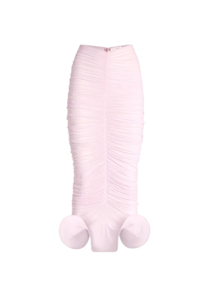 Genny ruched ruffle skirt - Pink