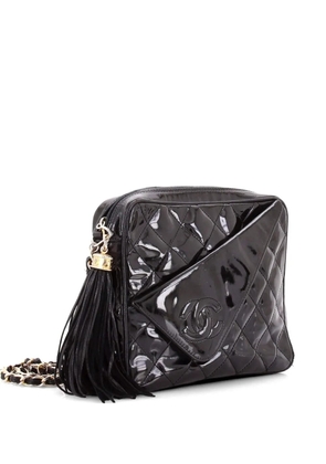 CHANEL Pre-Owned Camera Tassel Bag Quilted Patent Large shoulder bag - Black