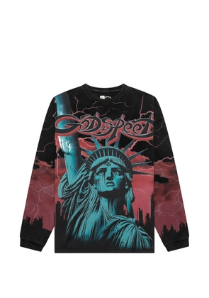 GODSPEED statue voltage long-sleeved T-shirt - Black