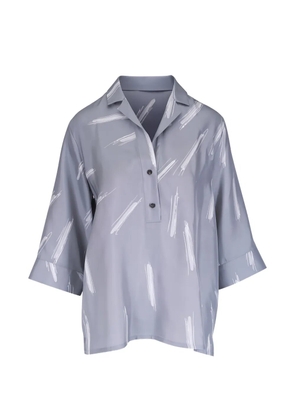 Kiton polo-collar blouse - Grey