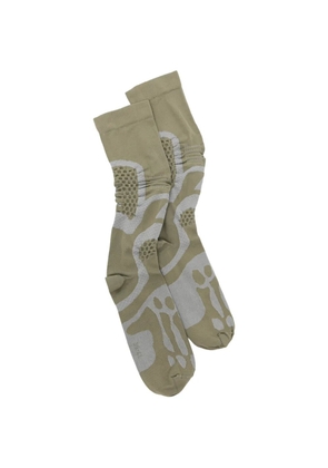 ROA bones logo q skin technical socks - Green