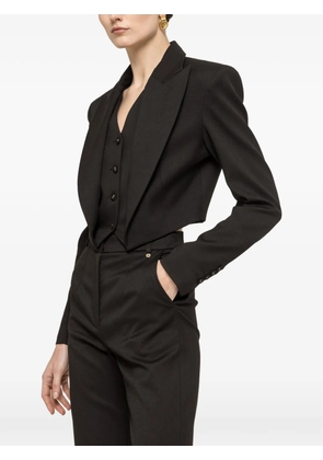 NISSA cropped blazer - Black