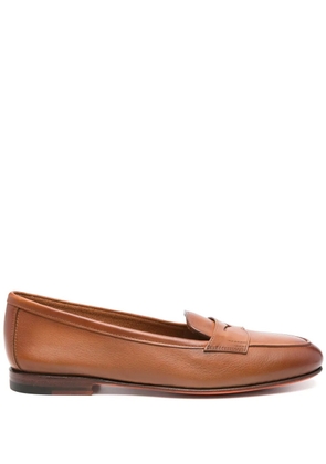 Santoni leather loafers - Brown