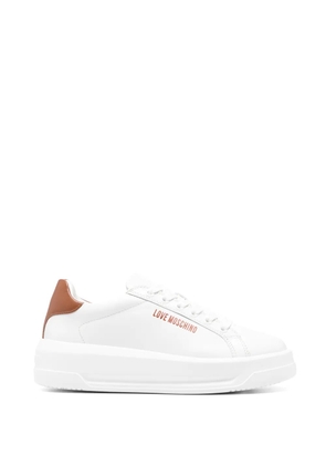 Love Moschino contrast panel sneakers - White