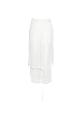 La Piscine wrinkled trousers set - White