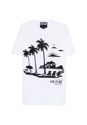 Versace Jeans Couture palm-graphic T-shirt - White