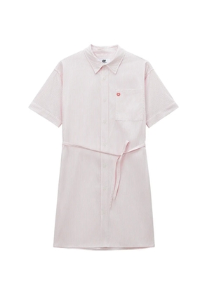 CHOCOOLATE striped pocket midi dress - Pink