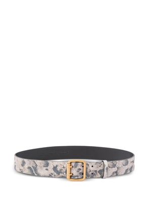 PINKO embossed-leather buckle belt - Neutrals