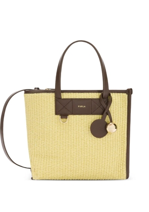 Furla small Divide It interwoven tote bag - Yellow