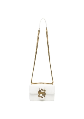 Just Cavalli snake-detail shoulder bag - White
