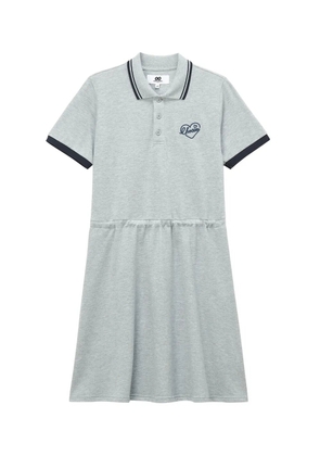CHOCOOLATE polo drawstring mini dress - Grey