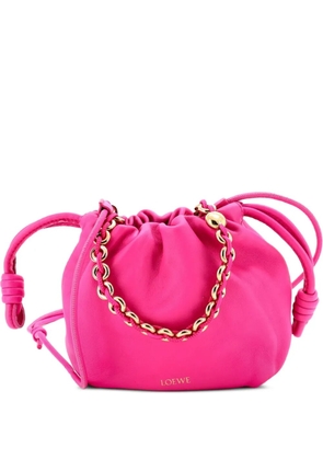 Loewe Pre-Owned Flamenco Knot Chain Purse Bag Leather Mini bucket bag - Pink