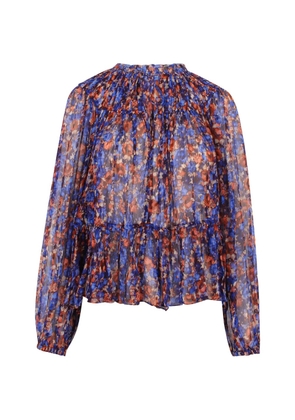 Ulla Johnson floral ruffled top - Blue