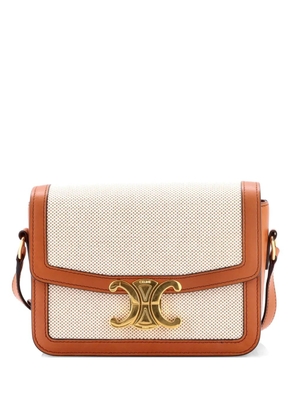 Celine Pre-Owned Triomphe Shoulder Bag Canvas with Leather Teen crossbody bag - Brown