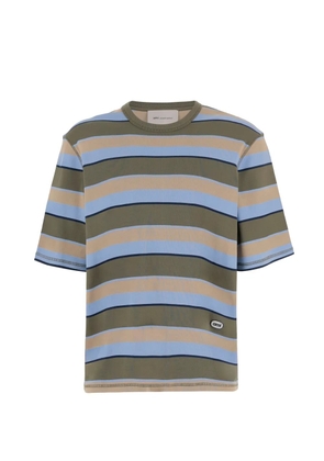AMI Paris striped polo shirt - Green