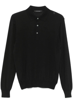 Tagliatore button-fastening polo shirt - Black