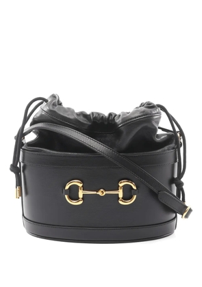 Gucci Pre-Owned 2010s Horsebit leather bucket bag - Black