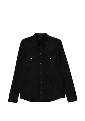 Salvatore Santoro suede shirt - Black