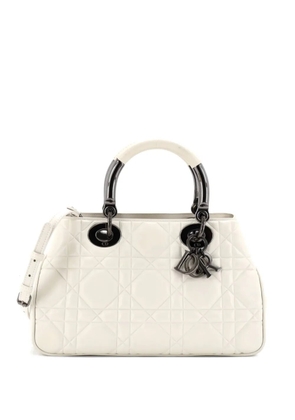 Christian Dior Pre-Owned Lady 95.22 Bag Cannage Embossed Leather Medium tote bag - White