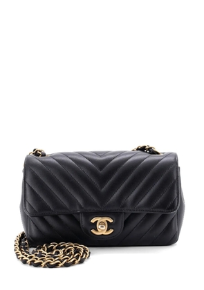 CHANEL Pre-Owned Classic Single Flap Bag Chevron Lambskin Mini shoulder bag - Black