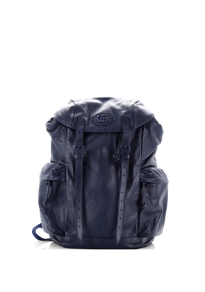 Gucci Pre-Owned RE(BELLE) Monochrome Multipocket Leather Large backpack - Blue