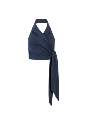 Rosie Assoulin halter tie top - Blue