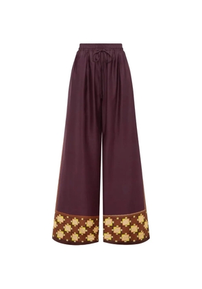 ALEMAIS Wilson drawstring patterned trousers - Red