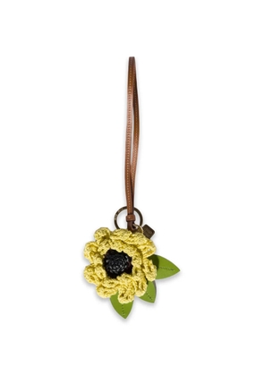 Miu Miu fabric and leather key ring trick - Yellow