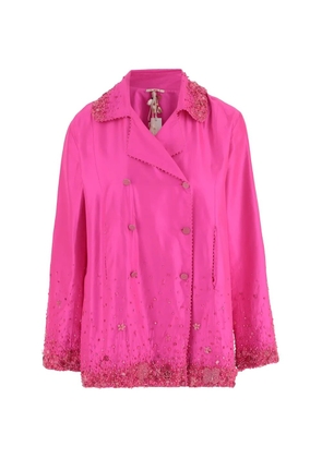 Pero double-breasted silk jacket - Pink