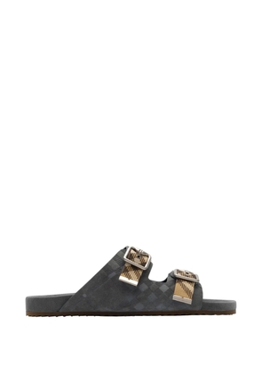 Burberry Check suede Urchin sandals - Blue