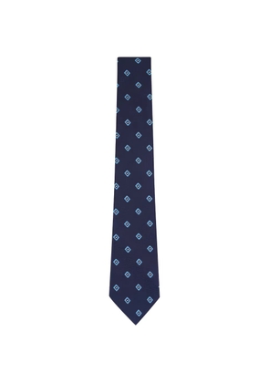 Zegna diamond pattern tie - Blue