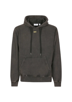 Off-White Fallen Caravaggio graphic-print hoodie - Grey