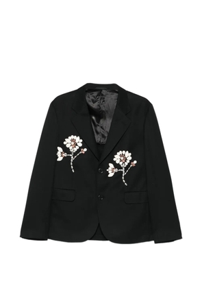 Simone Rocha floral-appliqué blazer - Black