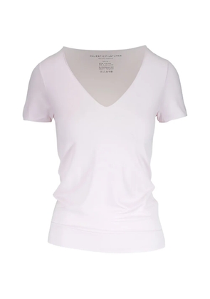 Majestic Filatures v-neck knit top - Pink