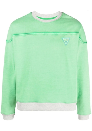 GUESS USA logo-print jersey sweatshirt - Green