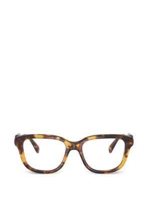 Miu Miu Eyewear geometric-frame glasses - Brown